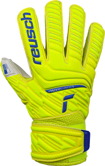 Reusch Attrakt Solid Finger Support Junior 5272510 2001 white blue yellow front